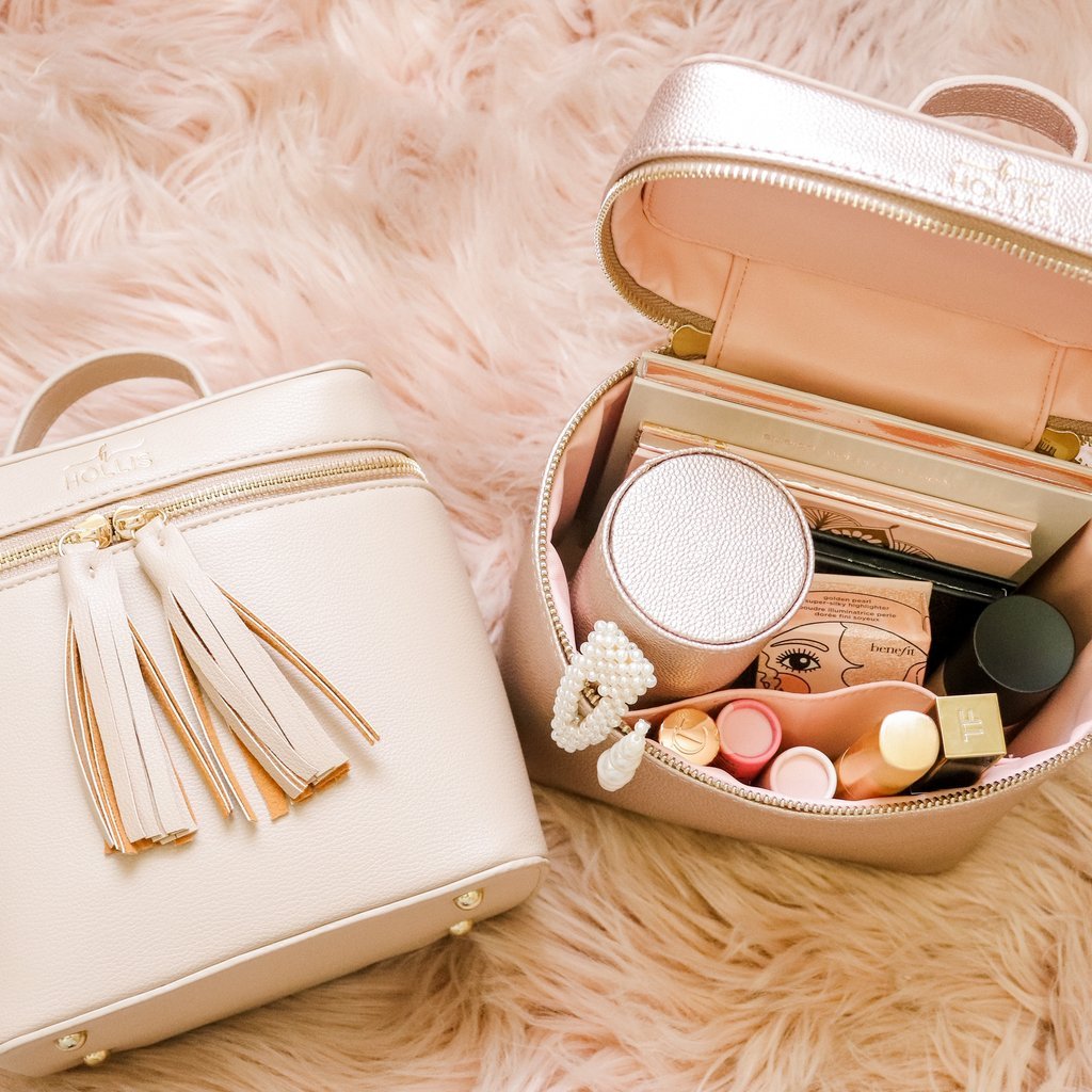 Hollis Mini Makeup Bag with Brush Container - Jessi Jayne Boutique