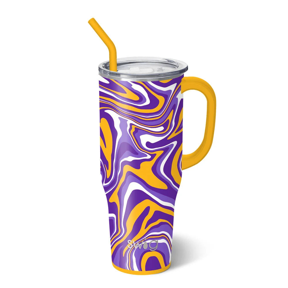 Swig 32 oz Tumbler - Fanzone Purple / Gold | Tumbler with Lid | Travel Mug