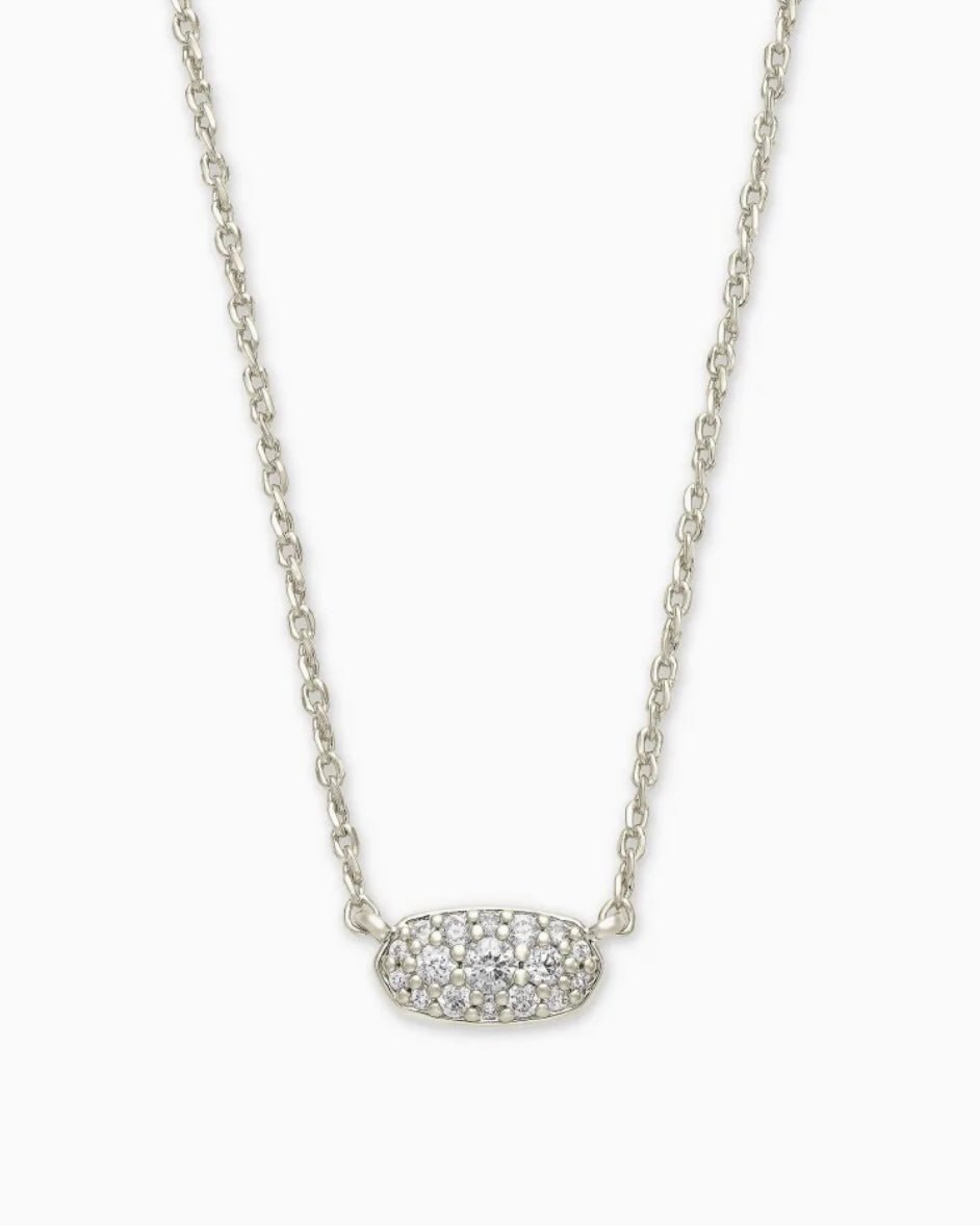 Grayson Silver Pendent Crystal Kendra Scott Necklace - Jessi Jayne Boutique
