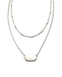 Kendra Scott Elisa Multi Strand Necklace Sterling Silver - Jessi Jayne Boutique