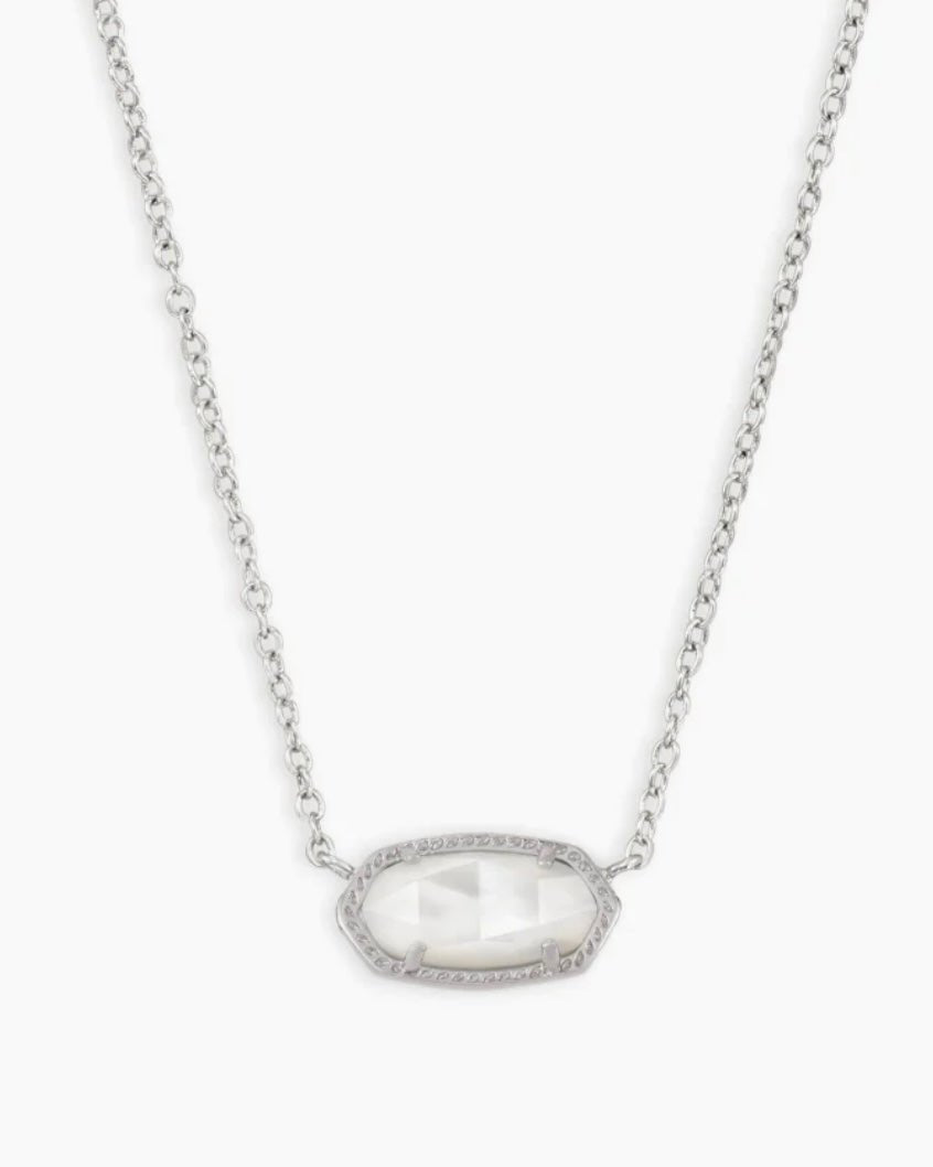 Elisa Silver Mother of Pearl Kendra Scott Necklace - Jessi Jayne Boutique