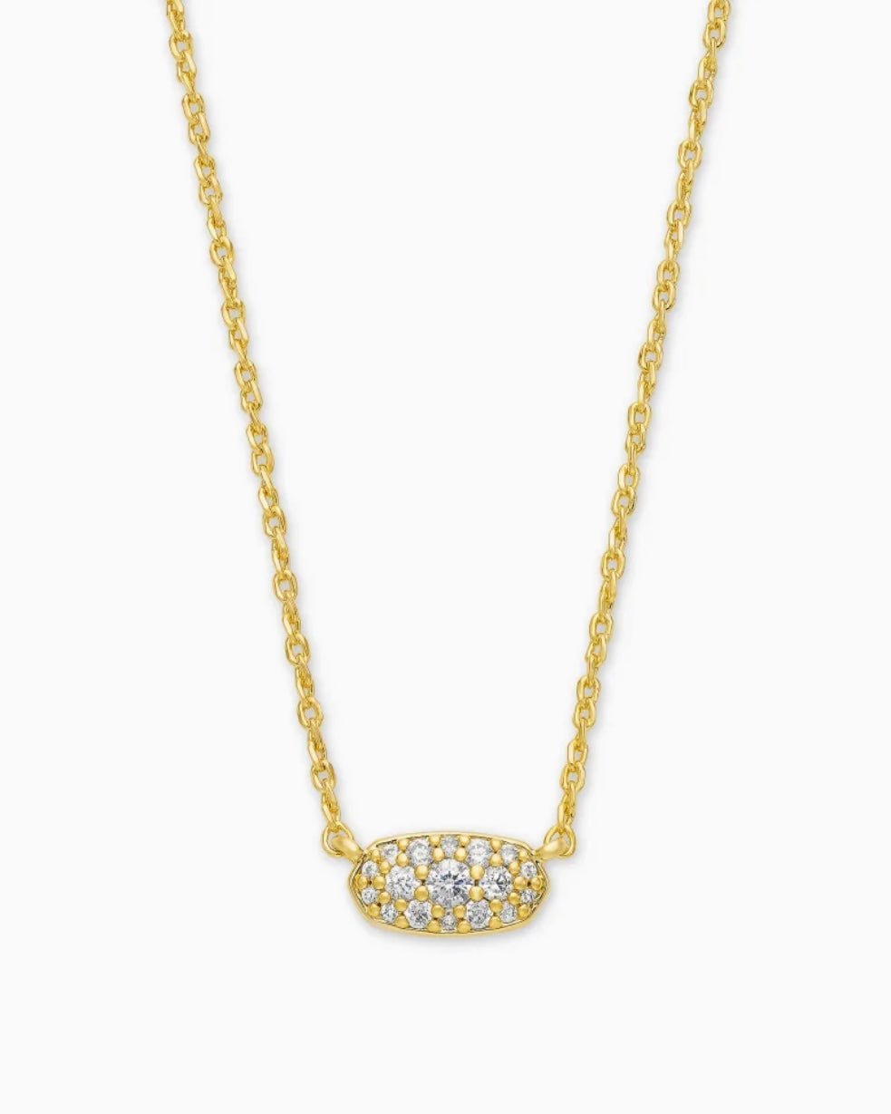 Grayson Gold Pendent Crystal Kendra Scott Necklace - Jessi Jayne Boutique