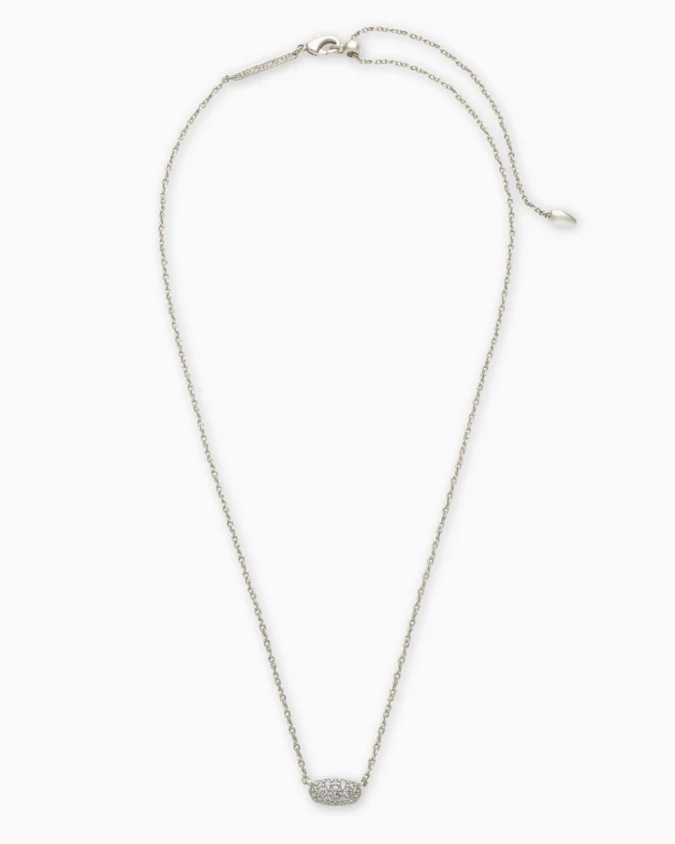 Grayson Silver Pendent Crystal Kendra Scott Necklace - Jessi Jayne Boutique