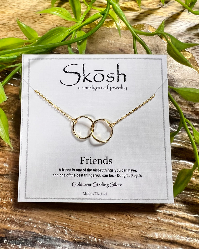 SKOSH Friends 2 Circles Gold Necklace - Jessi Jayne Boutique