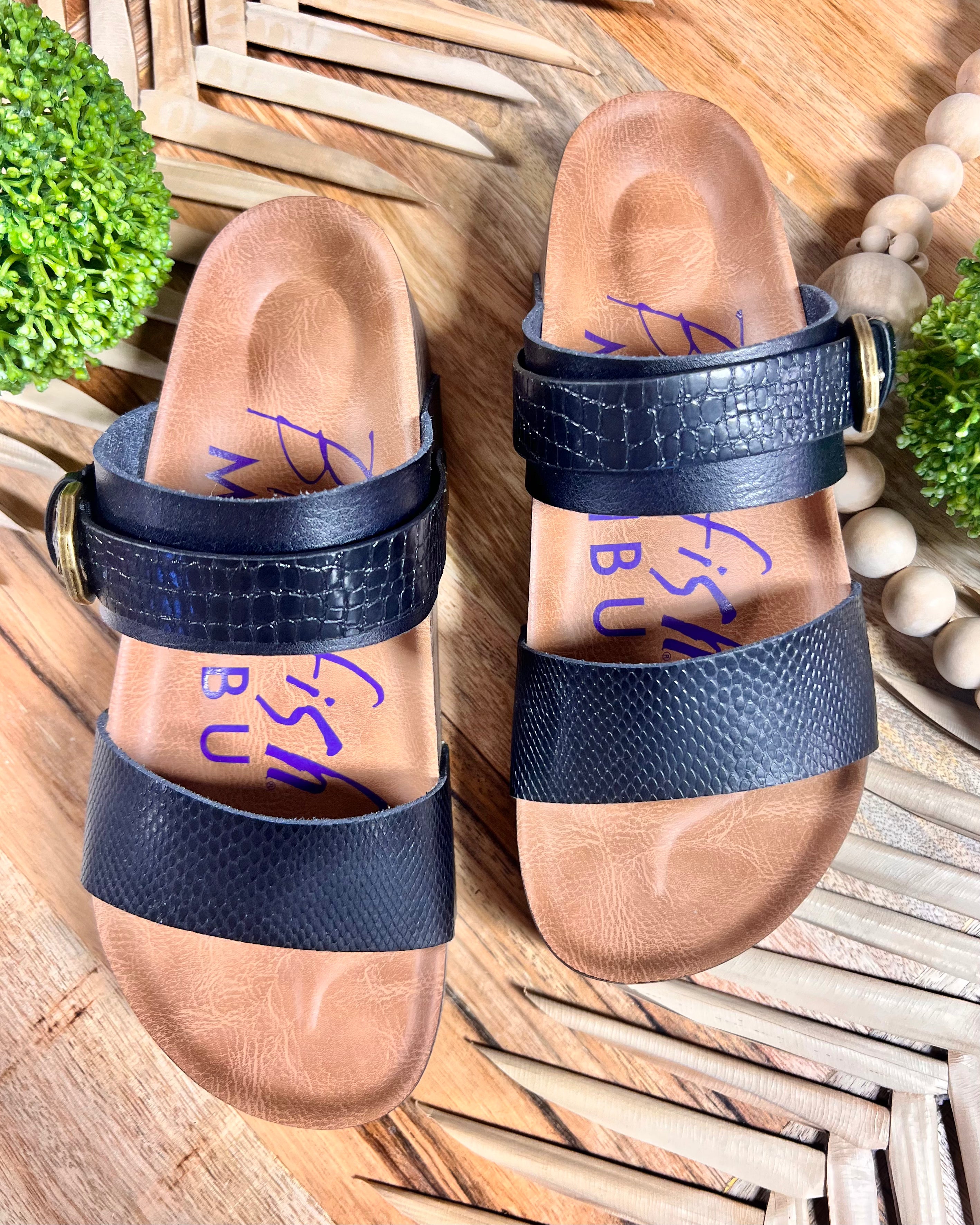 Blowfish Marge Black Dye Cut Raw Hide Platform Sandals Jessi