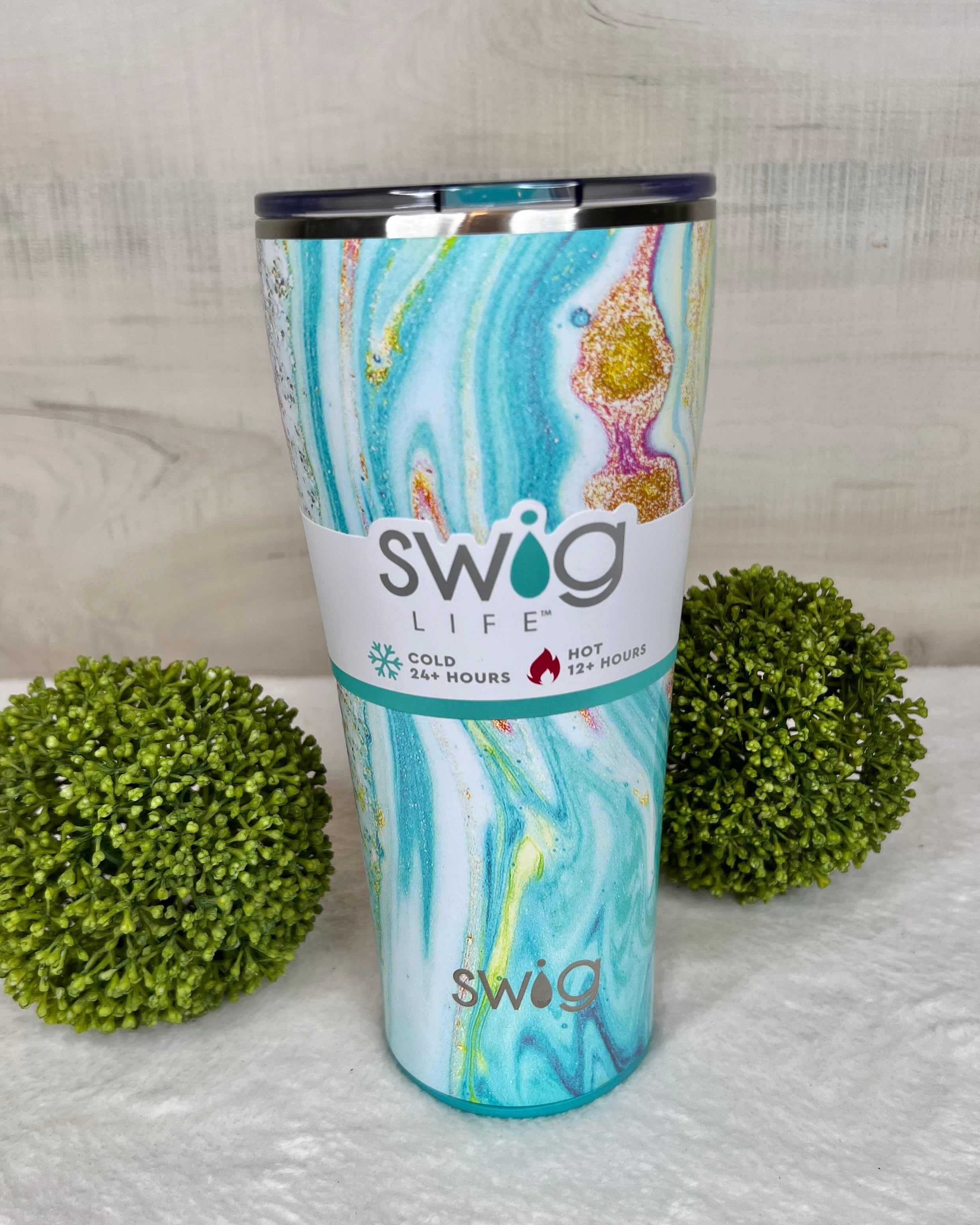 Swig 32oz Printed Tumbler (Walnut & Shimmering Mermaid) - Jessi Jayne Boutique