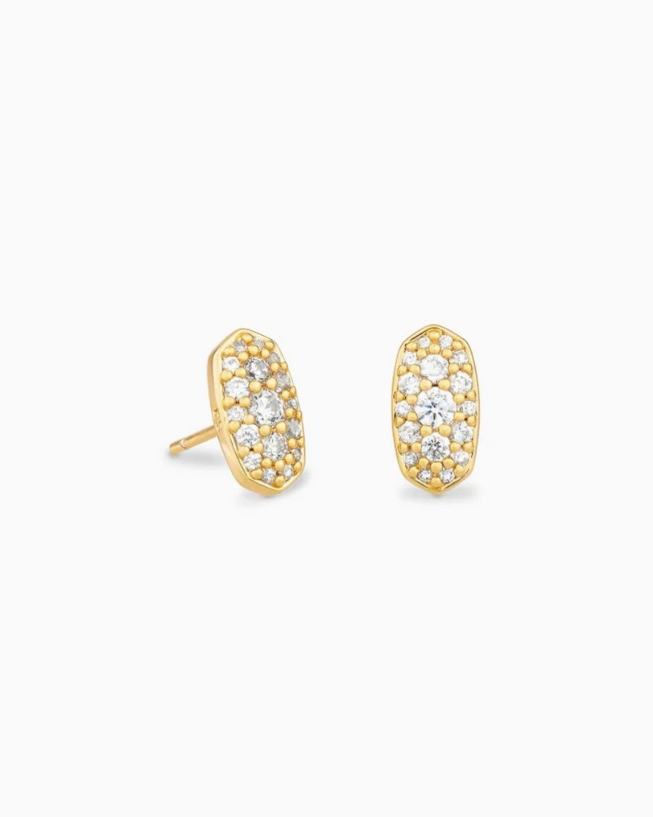 Grayson Gold Crystal Kendra Scott Stud Earrings - Jessi Jayne Boutique