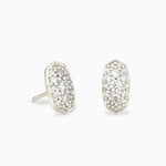 Grayson Silver Crystal Kendra Scott Stud Earrings - Jessi Jayne Boutique