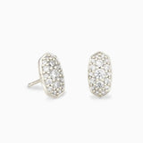 Grayson Silver Crystal Kendra Scott Stud Earrings - Jessi Jayne Boutique