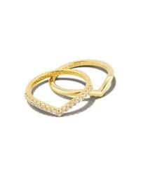 Kendra Scott Wishbone Crystal Stackable Ring Set - Jessi Jayne Boutique