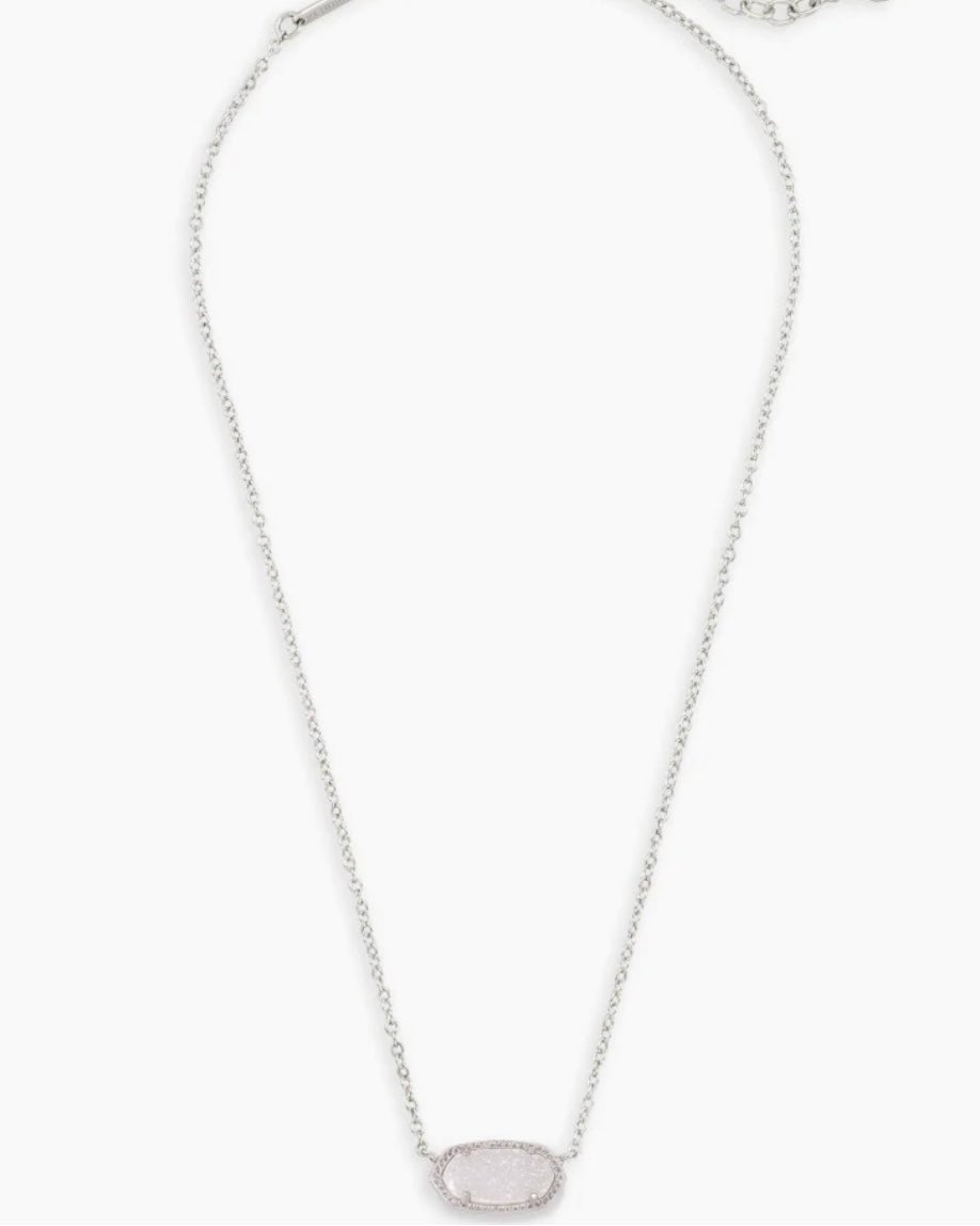 Elisa Silver Iridescent Drusy Kendra Scott Necklace - Jessi Jayne Boutique