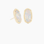 Ellie Gold White Opal Kendra Scott Stud Earrings - Jessi Jayne Boutique