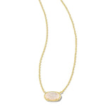 Kendra Scott Grayson Short Pendant Gold iridescent Drusy Necklace - Jessi Jayne Boutique