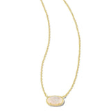 Kendra Scott Grayson Short Pendant Gold iridescent Drusy Necklace - Jessi Jayne Boutique