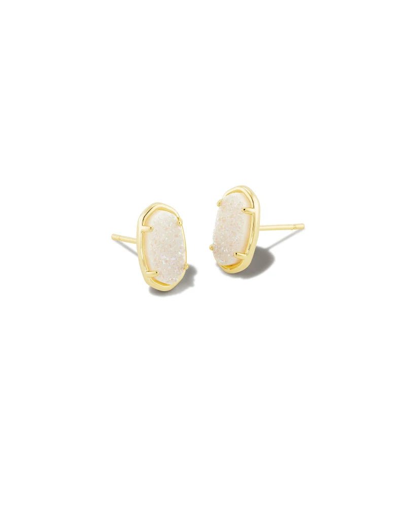 Kendra Scott Grayson Gold iridescent Drusy Stud Earrings - Jessi Jayne Boutique