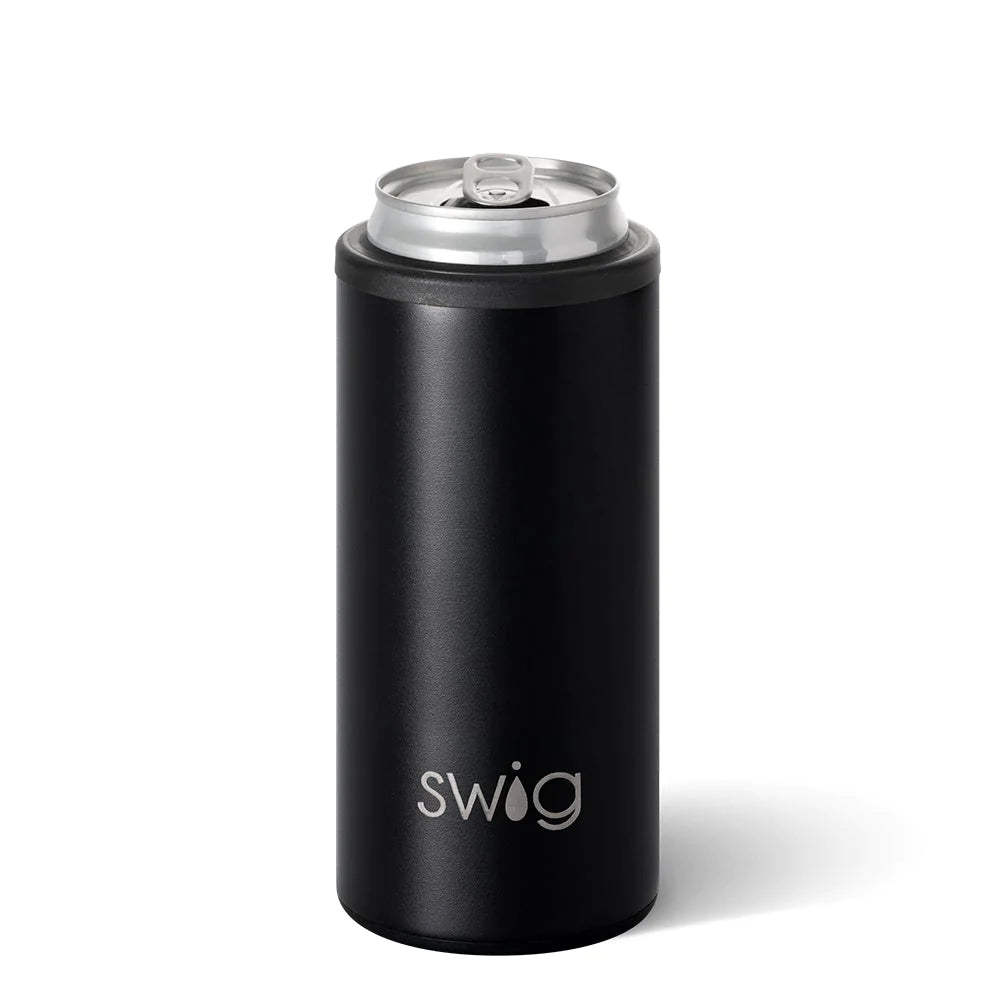 Swig 12oz Skinny Can Cooler Solid (Black & Navy) - Jessi Jayne Boutique